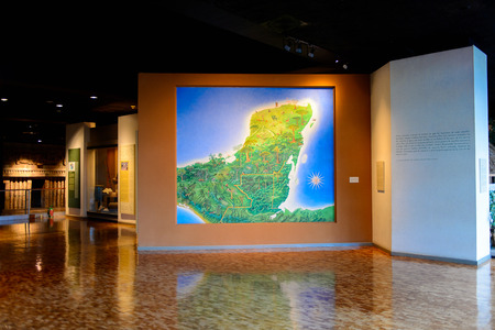 MEXICO CITY, MEX - OCT 27, 2016: Interior of the National Museum of Anthropology (Museo Nacional de Antropologia, MNA), the largest and most visited museum in Mexicoのeditorial素材