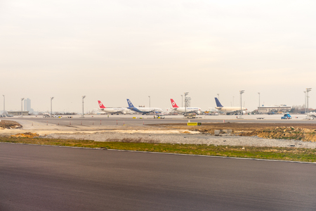 ISTANBUL, TURKEY - MAR 23, 2015: Istanbul Ataturk Airport, the 17th busiest airport in the world.のeditorial素材