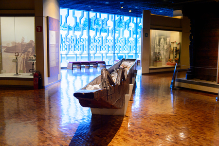MEXICO CITY, MEX - OCT 27, 2016: Interior of the National Museum of Anthropology (Museo Nacional de Antropologia, MNA), the largest and most visited museum in Mexicoのeditorial素材