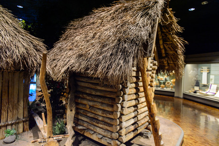 MEXICO CITY, MEX - OCT 27, 2016: Interior of the National Museum of Anthropology (Museo Nacional de Antropologia, MNA), the largest and most visited museum in Mexicoのeditorial素材
