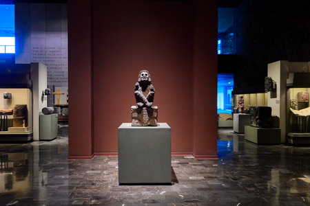 MEXICO CITY, MEX - OCT 27, 2016: Interior of the National Museum of Anthropology (Museo Nacional de Antropologia, MNA), the largest and most visited museum in Mexicoのeditorial素材