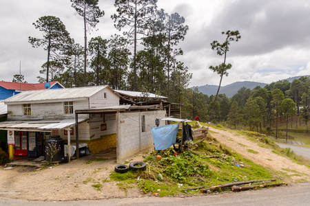CHIAPAS, MEXICO - NOV 2, 2016: One of the maya villages in Chiapas state of Mexico. Here live the real people of the maya originのeditorial素材