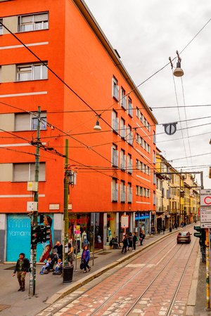 MILAN, ITALY - May 2, 2014: Architecture of the centre of Milan, the capital of Lombardy,  Italy. Milan was the host of the 2015 Universal Expositionのeditorial素材