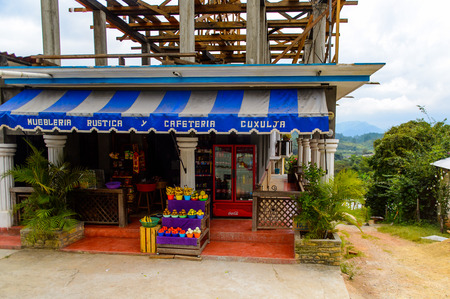 CHIAPAS, MEXICO - NOV 2, 2016: Small house in One of the maya villages in Chiapas state of Mexico. Here live the real people of the maya originのeditorial素材