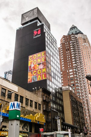 NEW YORK, USA - SEP 22, 2015: Times Square, a major commercial neighborhood in Midtown Manhattan, New York Cityのeditorial素材