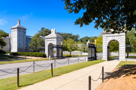 WASHINGTON DC, USA - SEP 24, 2015: Arlington national cemetery. It's a United States military cemeteryのeditorial素材