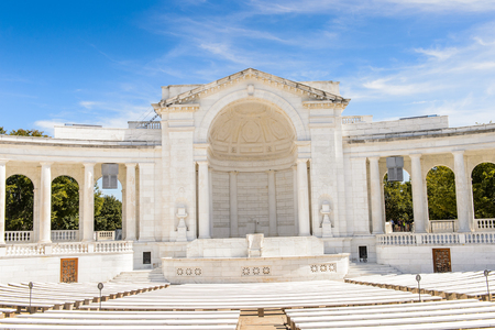 WASHINGTON DC, USA - SEP 24, 2015: Memorial Amphitheater at the Arlington national cemetery. It's a United States military cemeteryのeditorial素材