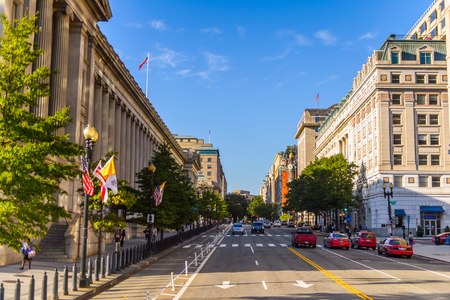 WASHINGTON, USA - SEP 24, 2015: Architecture of Washington DC.  Washington is the capital of the United Statesのeditorial素材