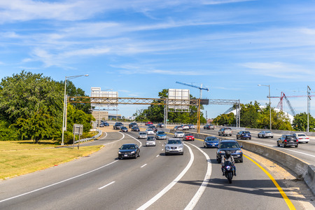 WASHINGTON, USA - SEP 24, 2015: Highway of Washington DC.  Washington is the capital of the United Statesのeditorial素材
