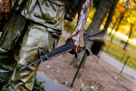 WASHINGTON DC, USA - SEP 24, 2015: Vietnam Veterans Memorial, Washington D.C.. Vietman War occurred in Vietnam, Laos, and Cambodia from 1955 to 1975のeditorial素材
