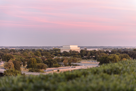 WASHINGTON, USA - SEP 24, 2015: View from the John F. Kennedy Center for the Performing Arts. The Center produces and presents theater, dance, ballet, orchestral, chamber, jazz, popular, and folk musicのeditorial素材