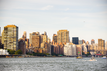 NEW YORK, USA - SEP 25, 2015: Lower Manhattan, New York City, USA. New York is the most populous city in the United Statesのeditorial素材