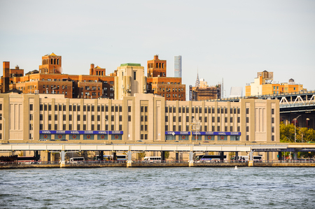 NEW YORK, USA - SEP 25, 2015: Architecture of Manhattan, New York City, USA. New York is the most populous city in the United Statesのeditorial素材