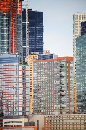 NEW YORK, USA - SEP 25, 2015: Downtown of  Manhattan, New York City, USA. New York is the most populous city in the United States of Americaのeditorial素材