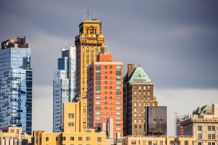 NEW YORK, USA - SEP 25, 2015: Lower Manhattan, New York City, USA. New York is the most populous city in the United States of Americaのeditorial素材