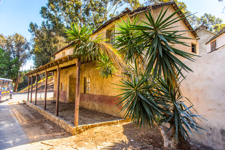 LOS ANGELES, USA - SEP 27, 2015: Old Mexico houses at the Hollywood Universal Studios. Universal Pictures company was created on June 10, 1912のeditorial素材