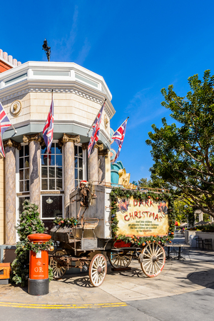 LOS ANGELES, USA - SEP 27, 2015: Universal Studios Hollywood Park. Universal Pictures company was created on June 10, 1912のeditorial素材