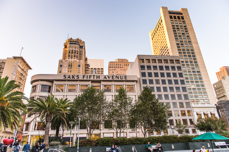 SAN FRANCISCO, USA - OCT 5, 2015: Union Square of San Francisco. San Francisco is the cultural, commercial, and financial center of Northern Californiaのeditorial素材
