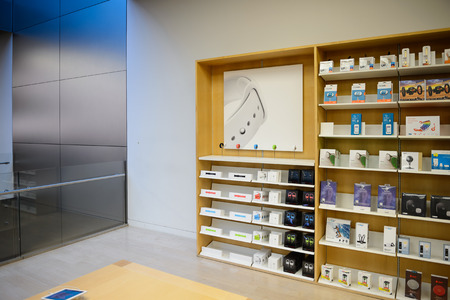 SAN FRANCISCO, USA - OCT 5, 2015: Apple store in San Francisco. Apple Inc. is an American...