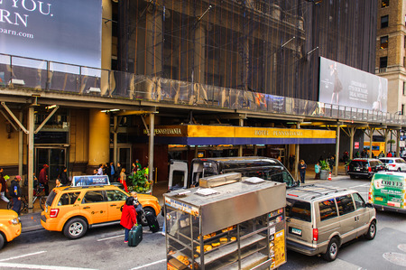 NEW YORK, USA - SEP 25, 2015: Traffic of Manhattan, New York City, USA. New York is the most populous city in the United Statesのeditorial素材