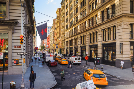 NEW YORK, USA - SEP 25, 2015: Typical buildings of Manhattan, New York City, USA. New York is the most populous city in the United Statesのeditorial素材