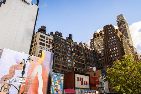 NEW YORK, USA - SEP 25, 2015: Architeture of Manhattan, New York City, USA. New York is the most populous city in the United Statesのeditorial素材