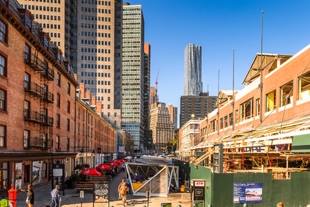 NEW YORK, USA - SEP 25, 2015: Architeture of Manhattan, New York City, USA. New York is the most populous city in the United Statesのeditorial素材