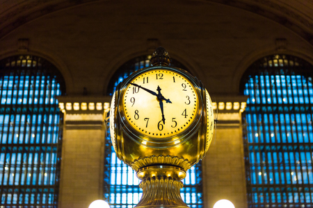 NEW YORK, USA - OCT 8, 2015: Grand Central Terminal (GCT) is a commuter railroad terminal. It's...