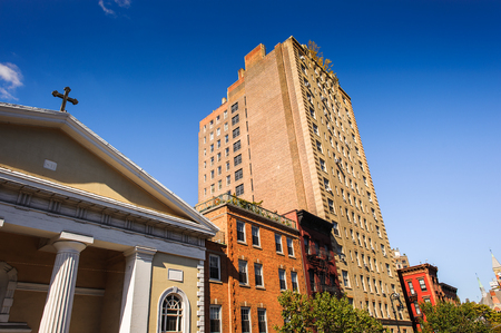 NEW YORK, USA - SEP 25, 2015: Architeture of Manhattan, New York City, USA. New York is the most populous city in the United Statesのeditorial素材