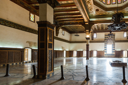 ALEPPO, SYRIA - OCTOBER 2010: Throne hall of the Citadel of Aleppo in Aleppo, Syria, Oct. 2012. One of the oldest and largest castles in the world.のeditorial素材