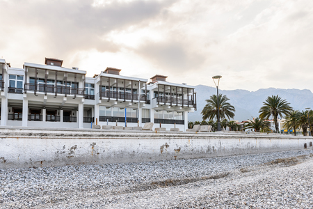 KEMER, TURKEY - APR 15, 2015: Touristic hotel in Kemer, Turkey. Kemer is a popular touristic destination on the Mediterranean sea coastのeditorial素材