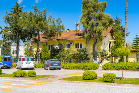 KEMER, TURKEY - APR 16, 2015: Architecture in Kemer, Turkey. Kemer a seaside resort on the Mediterranean coast of Turkey, Antalya Provinceのeditorial素材