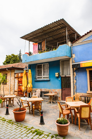 ANTALYA, TURKEY - APR 19, 2015: Architecture of the Historic part of Antalya (Kaleici), Turkey. Old town of Antalya is a popular destination among  touristsのeditorial素材