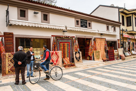 ANTALYA, TURKEY - APR 19, 2015: Architecture of the Historic part of Antalya (Kaleici), Turkey. Old town of Antalya is a popular destination among  touristsのeditorial素材
