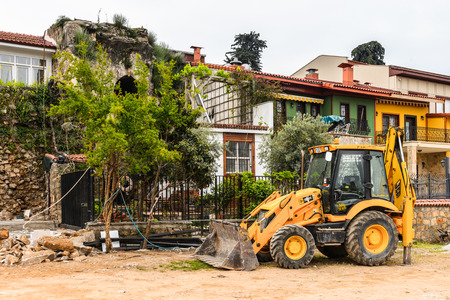 ANTALYA, TURKEY - APR 19, 2015: House in the Historic part of Antalya (Kaleici), Turkey. Old town of Antalya is a popular destination among  touristsのeditorial素材