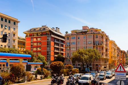 GENOA, ITALY - MAY 4, 2016:  Architecture of  Genoa, Italy. Genoa is the capital of Liguria and the sixth largest city in Italyのeditorial素材