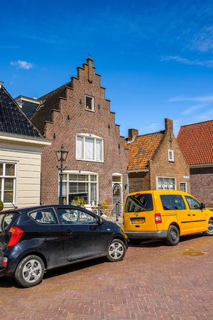 VOLENDAM, NETHERLANDS - MAY 2, 2015: Architecture of Volendam, Netherlands. Volendam is a popular touristic destination in North Hollandのeditorial素材