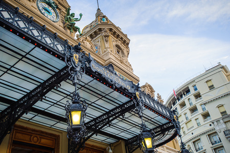 MONTE CARLO, MONACO - JUN 24, 2014:  Main entrance of the Monte Carlo Casino. Monte Carlo Casino  includes a casino, the Grand Theatre de Monte Carlo. It's the main sight of Monte Carloのeditorial素材