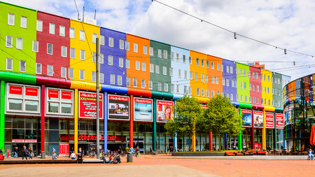 AMSTERDAM, NETHERLANDS - JUNE 1, 2015: Modern Architecture of Amsterdam, Netherlands. Amsterdam is the capital of Netherlands and a popular touristic destinationのeditorial素材