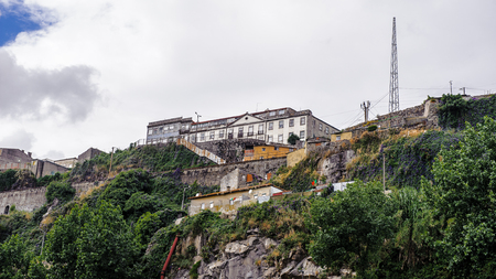 PORTO, PORTUGAL - JUN 21, 2014: Coast of the River Douro with its beautiful architecture in Porto, Portugal. View from the River Douro, one of the major rivers of the Iberian Peninsula (2157 m)のeditorial素材