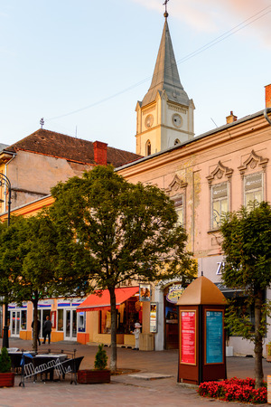 KOSICE, SLOVAKIA - SEP 25, 2016: Main street (Hlavna) of Kosice, the biggest city in eastern Slovakia. It was the European Capital of Culture in 2013のeditorial素材