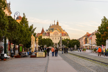KOSICE, SLOVAKIA - SEP 25, 2016: Architecture of Kosice, the biggest city in eastern Slovakia. It was the European Capital of Culture in 2013のeditorial素材
