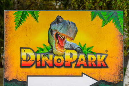 BRATISLAVA, SLOVAKIA - SEP 28, 2016: DinoPark, one of the popular attractions in Bratislava, Slovakia.のeditorial素材
