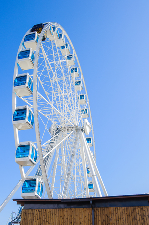 HELSINKI, FINLAND - JULY 26, 2014: Observation wheel in Helsinki, Finland. Helsinki was chosen to be the World Design Capital for 2012のeditorial素材