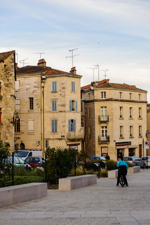 PERIGUEUX, FRANCE - OCT 11, 2016: Medieval architecture of Perigueux, France. The town is the seat of a Roman Catholic diocese.のeditorial素材
