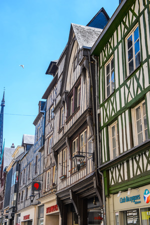 ROUEN, FRANCE - JUN 7, 2015:  Architecture of Rouen, the capital of the region of Upper Normandy and the historic capital city of Normandyのeditorial素材