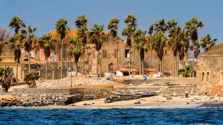 GOREE, SENEGAL - APR 28, 2017: Goree Island,  UNESCO World Heritage Site. Former slaves island