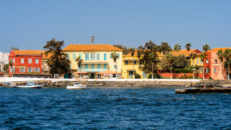 GOREE, SENEGAL - APR 28, 2017: Goree Island,  UNESCO World Heritage Site. Former slaves islandのeditorial素材