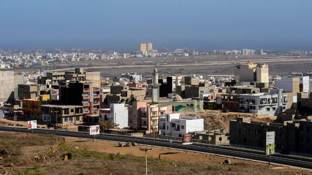 DAKAR, SENEGAL - APR 23, 2017: Architecture of Dakar, the capital of Senegalのeditorial素材