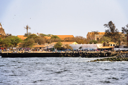 GOREE, SENEGAL - APR 28, 2017: Goree Island,  UNESCO World Heritage Site. Former slaves islandのeditorial素材
